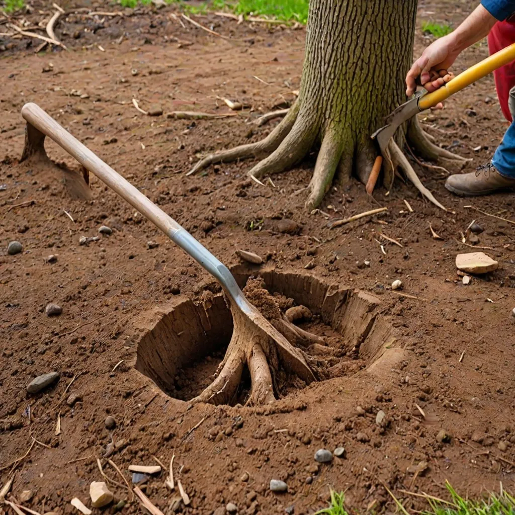 Jak usunąć korzeń drzewa?