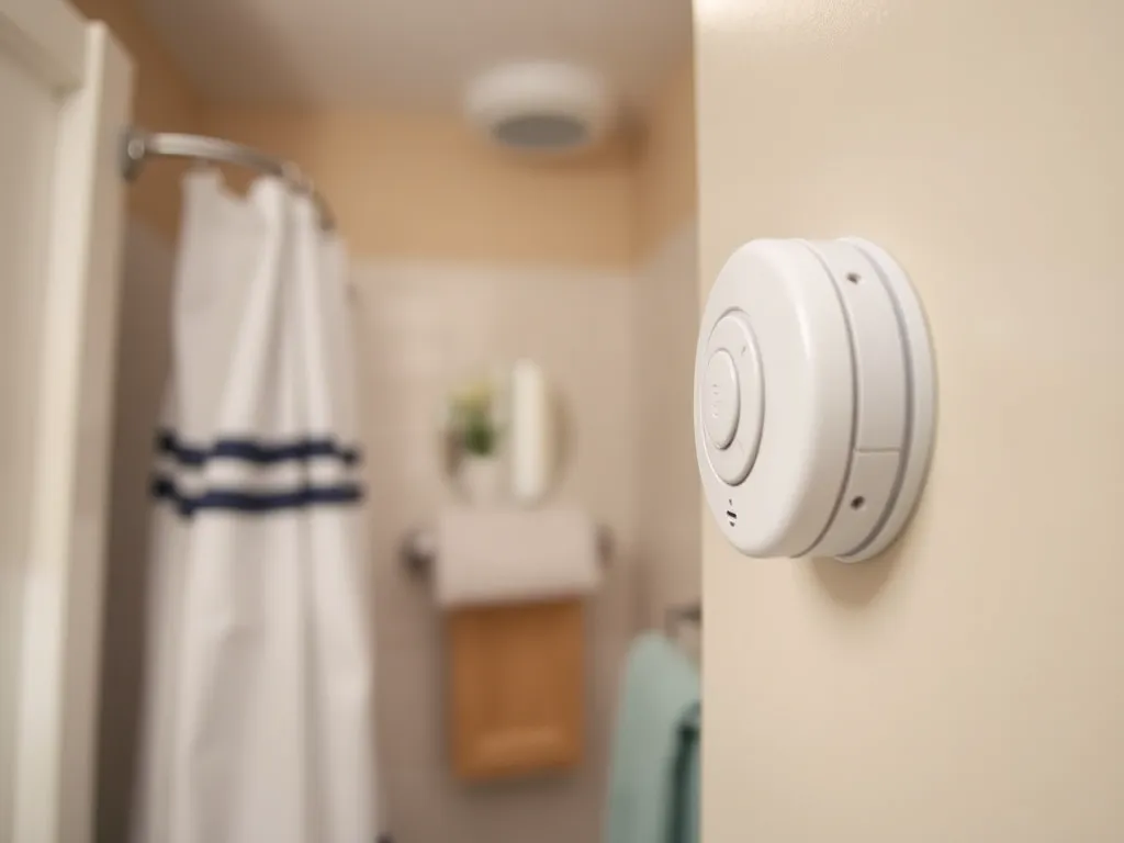 Gdzie zamontować czujnik czadu w małej łazience?