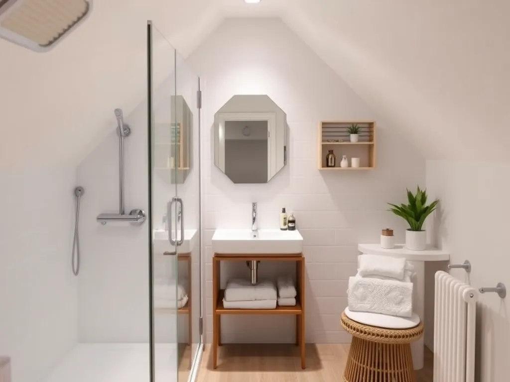 Mała łazienka na poddaszu z prysznicem – jak urządzić?