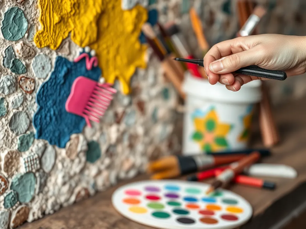 Czym pomalować tynk mozaikowy wewnątrz?