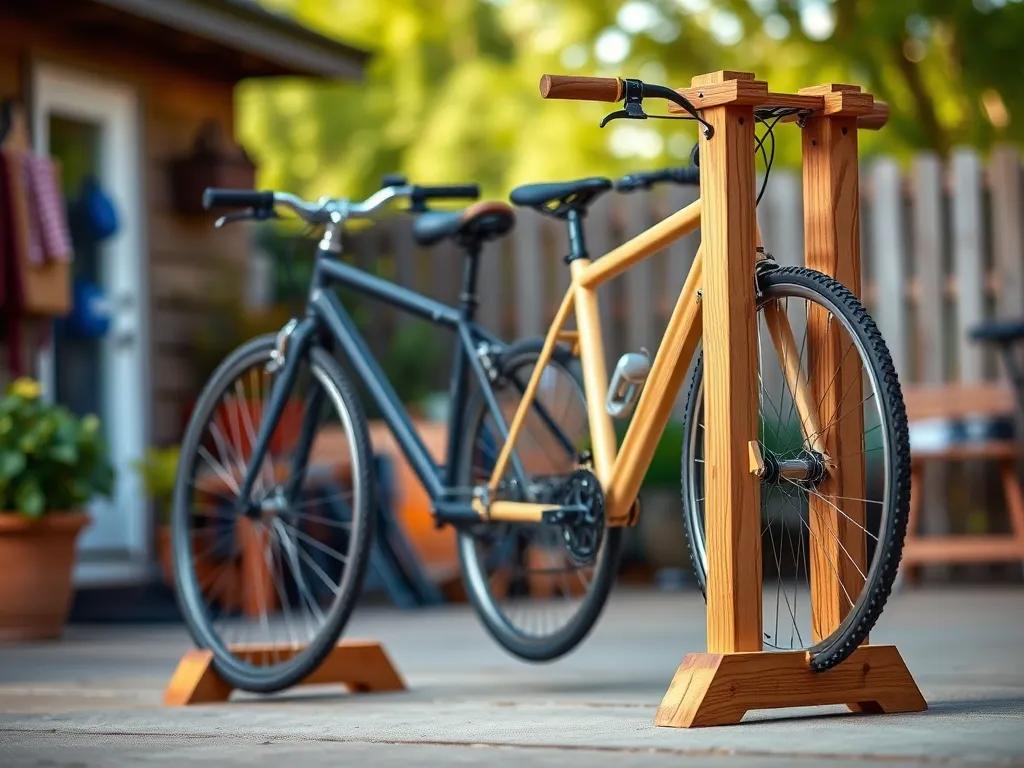 Jak zrobić stojak na rowery z drewna?