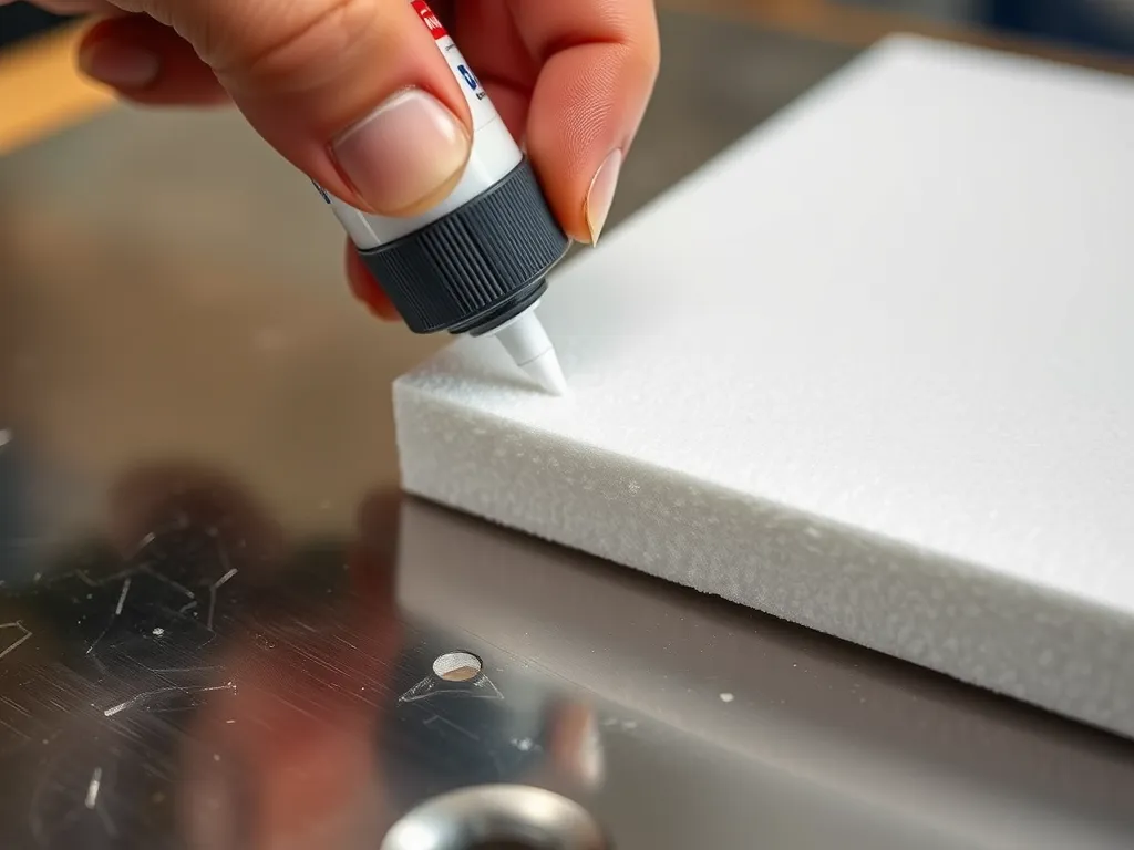 Czym przykleić styropian do blachy?