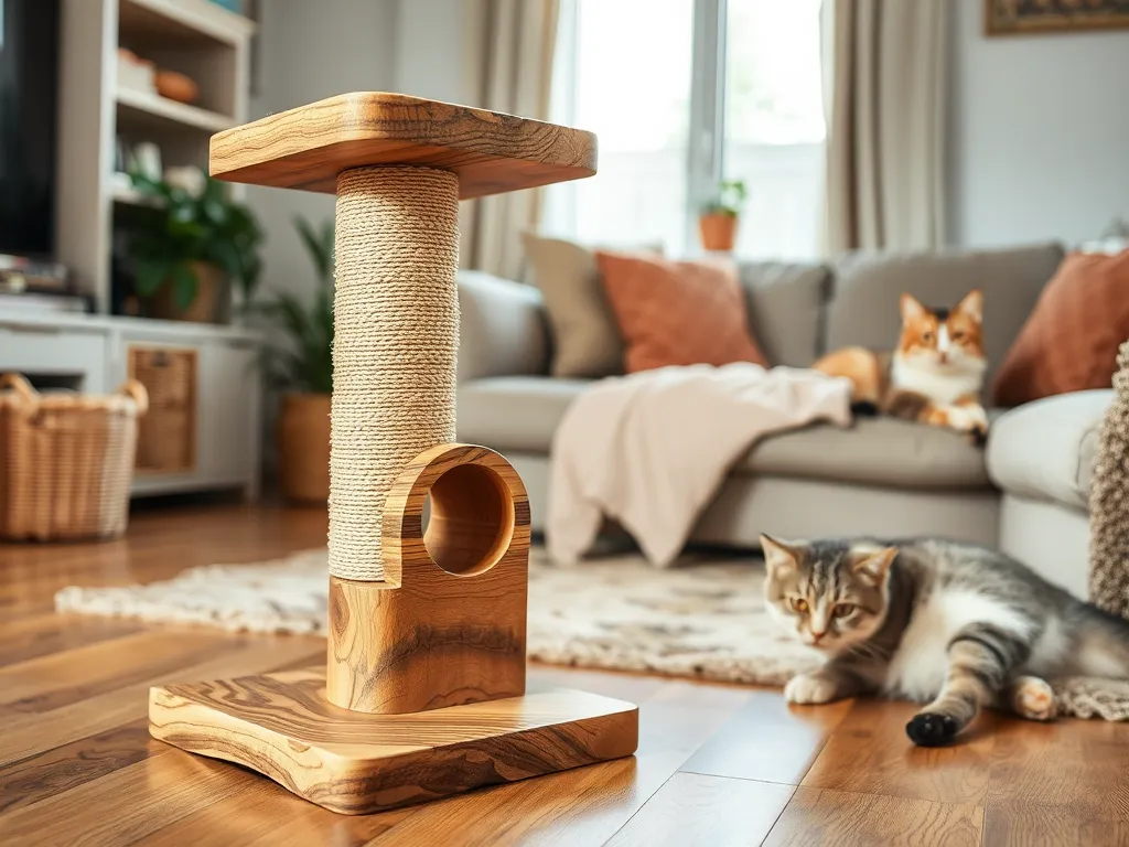Jak zrobić drapak dla kota z drewna?