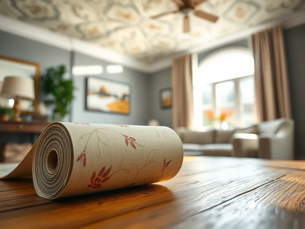 Tapeta do sufitu czy niżej?